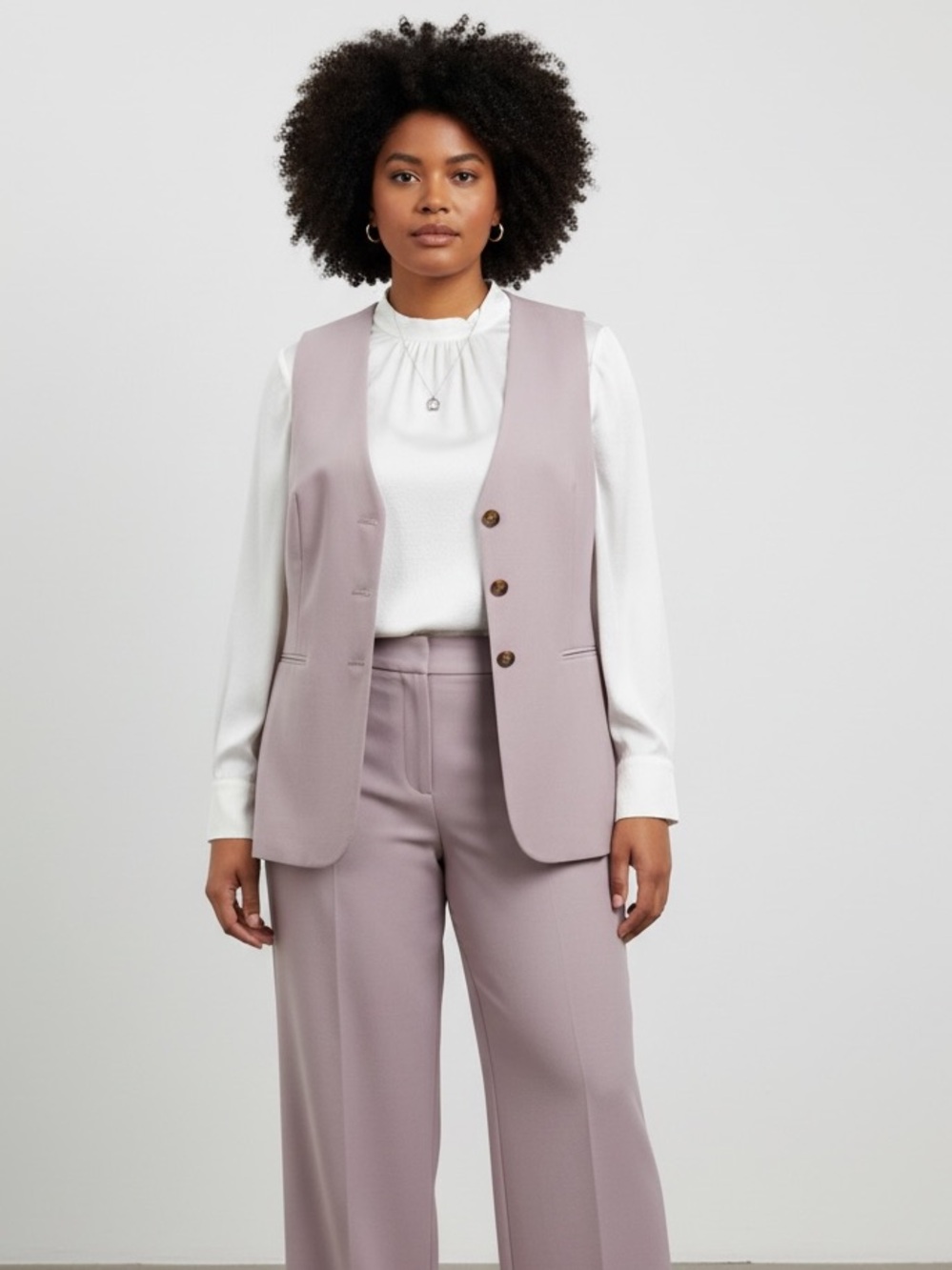 Ann Taylor Classic Tailored Vest- Dusty Mauve